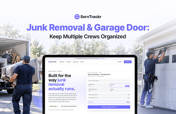 Junk Removal & Garage Door: Quote, Schedule, and Get Paid Same-Day